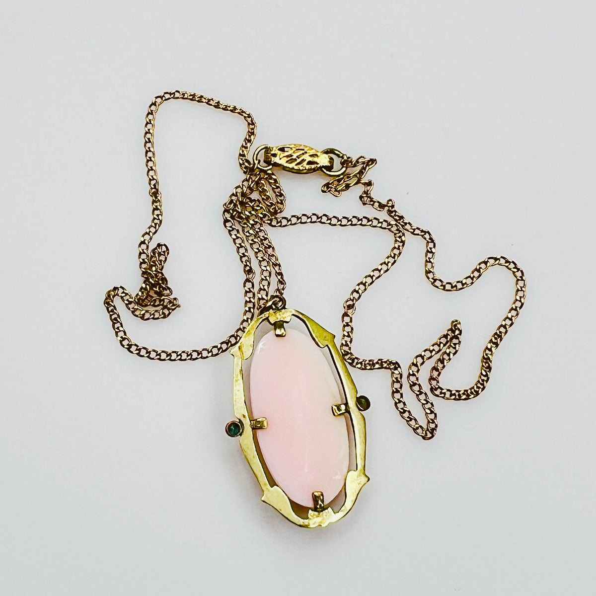 back view cameo pendant gold filled frame detail