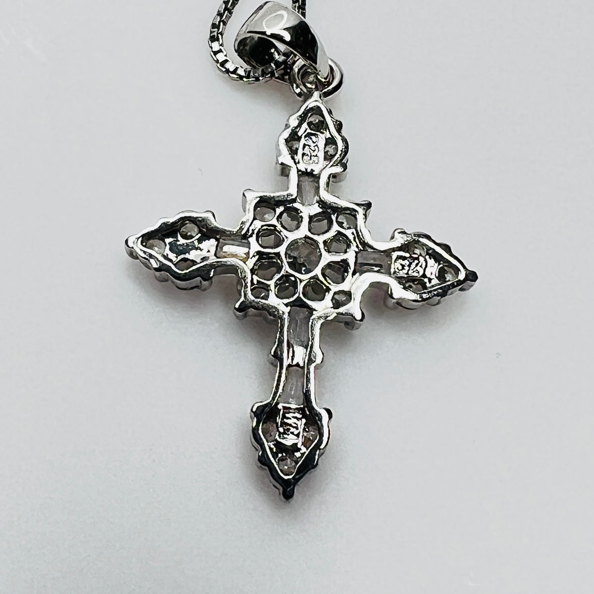 Reverse of pendant showing 925 and CZ stamps