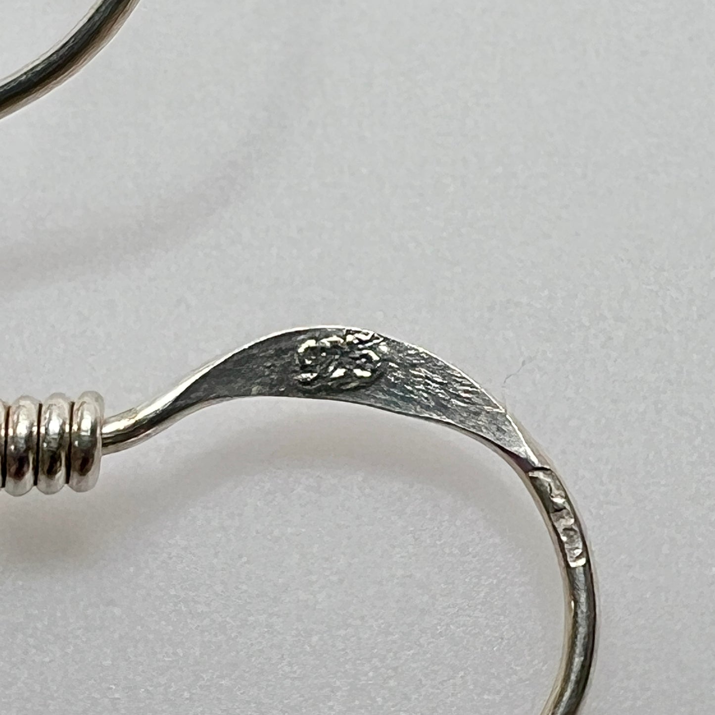 Vintage 925 stamped silver dangle earrings with French hooks