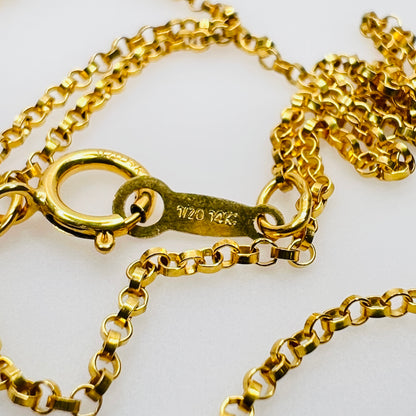 Clasp detail stamped 1/20 14K gold filled necklace