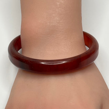 Vintage marbled brown Bakelite bangle bracelet, 1940s