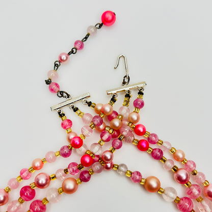 Japan stamped clasp with beaded extender vintage necklace
