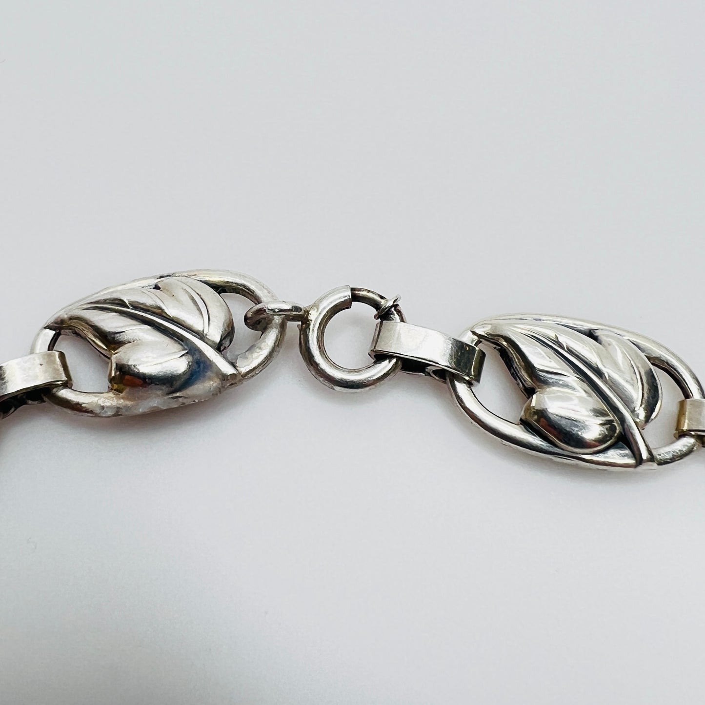 Spring ring clasp detail Danecraft sterling necklace