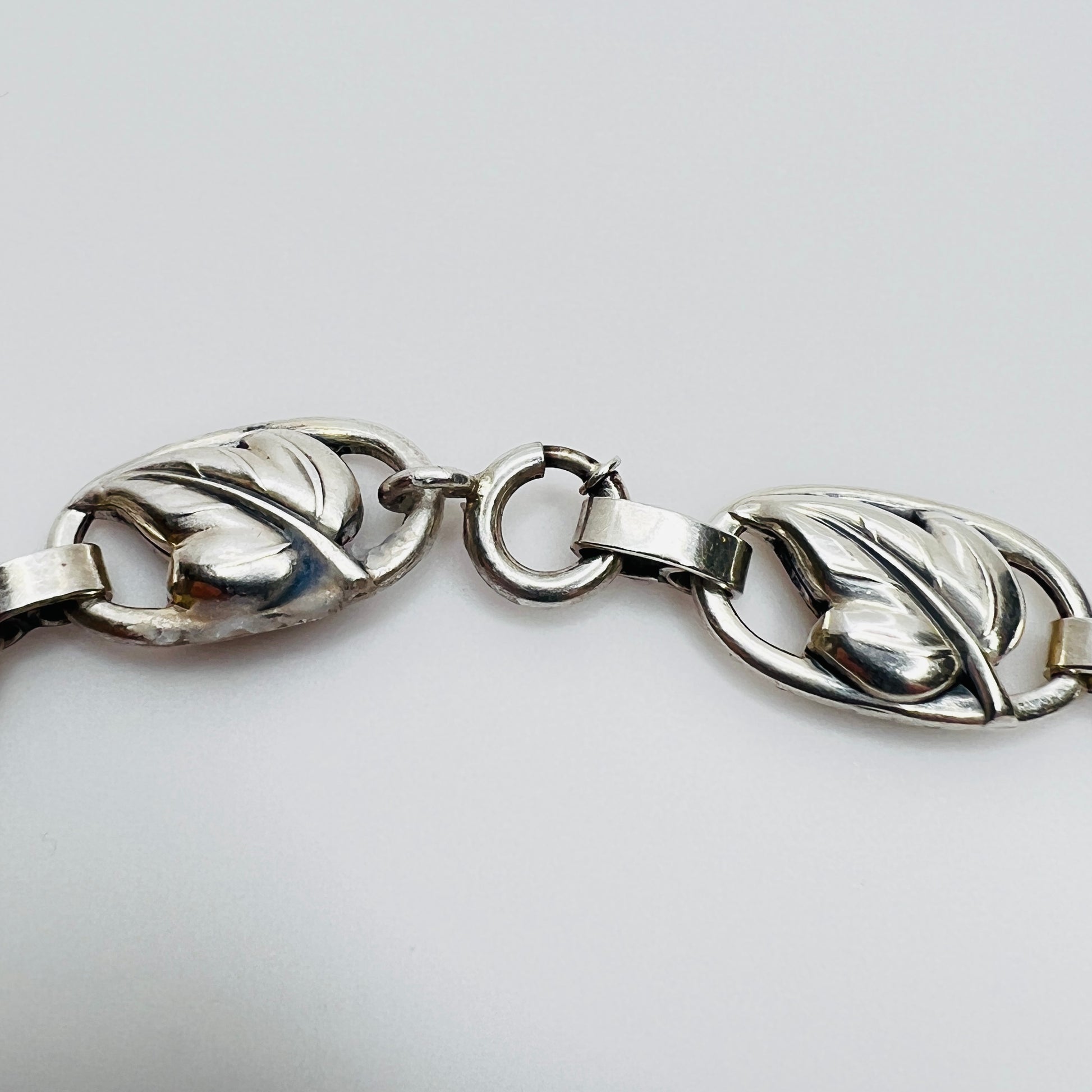 Spring ring clasp detail Danecraft sterling necklace