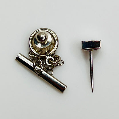 1950s Foster tie tack set with starburst engraving