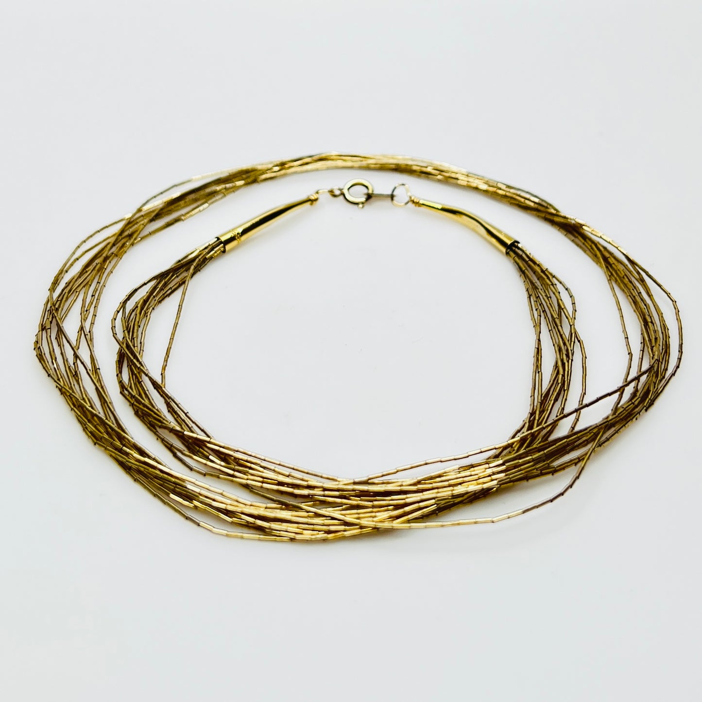 Close-up of multi strand tube bead detail