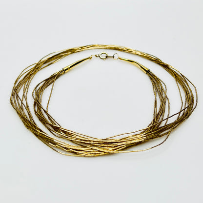 Close-up of multi strand tube bead detail
