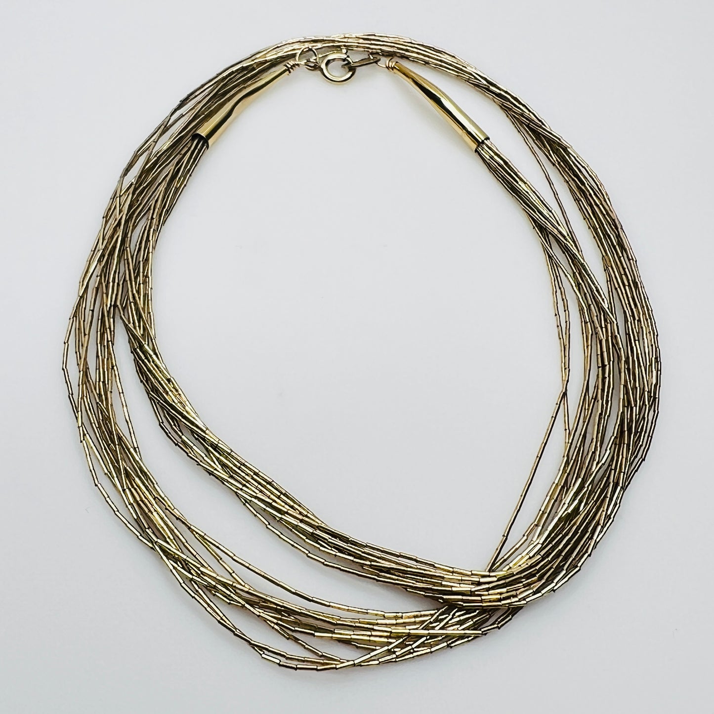 Close-up of multi strand tube bead detail