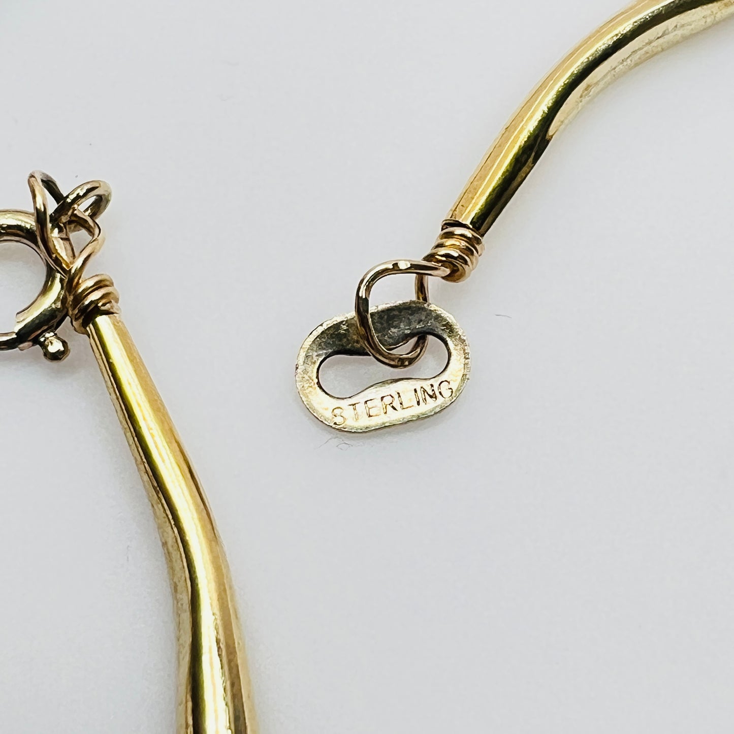 Clasp stamped sterling on vintage Navajo necklace