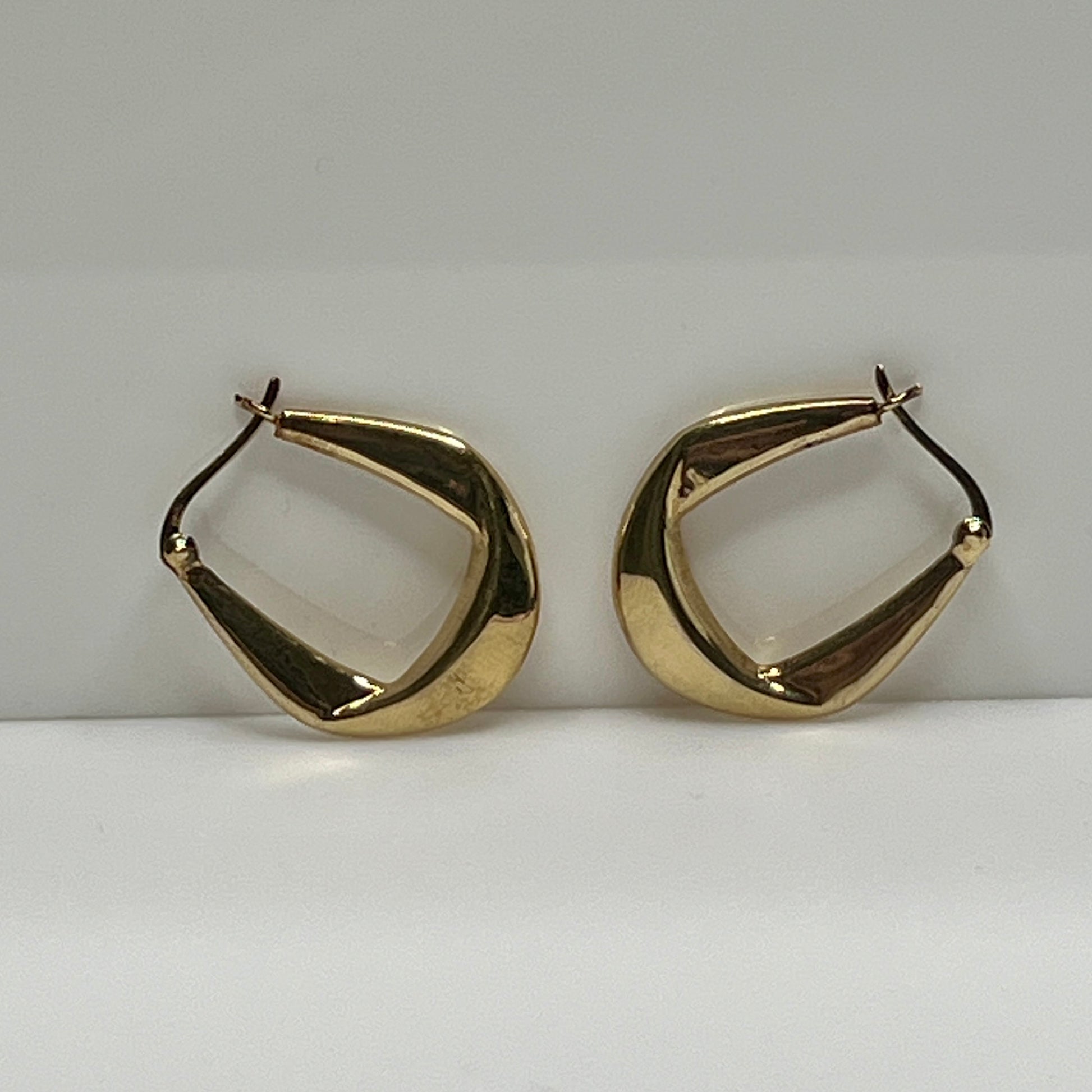 Vintage 925 sterling silver hoops with 24K gold plating