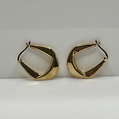 Vintage 925 sterling silver hoops with 24K gold plating