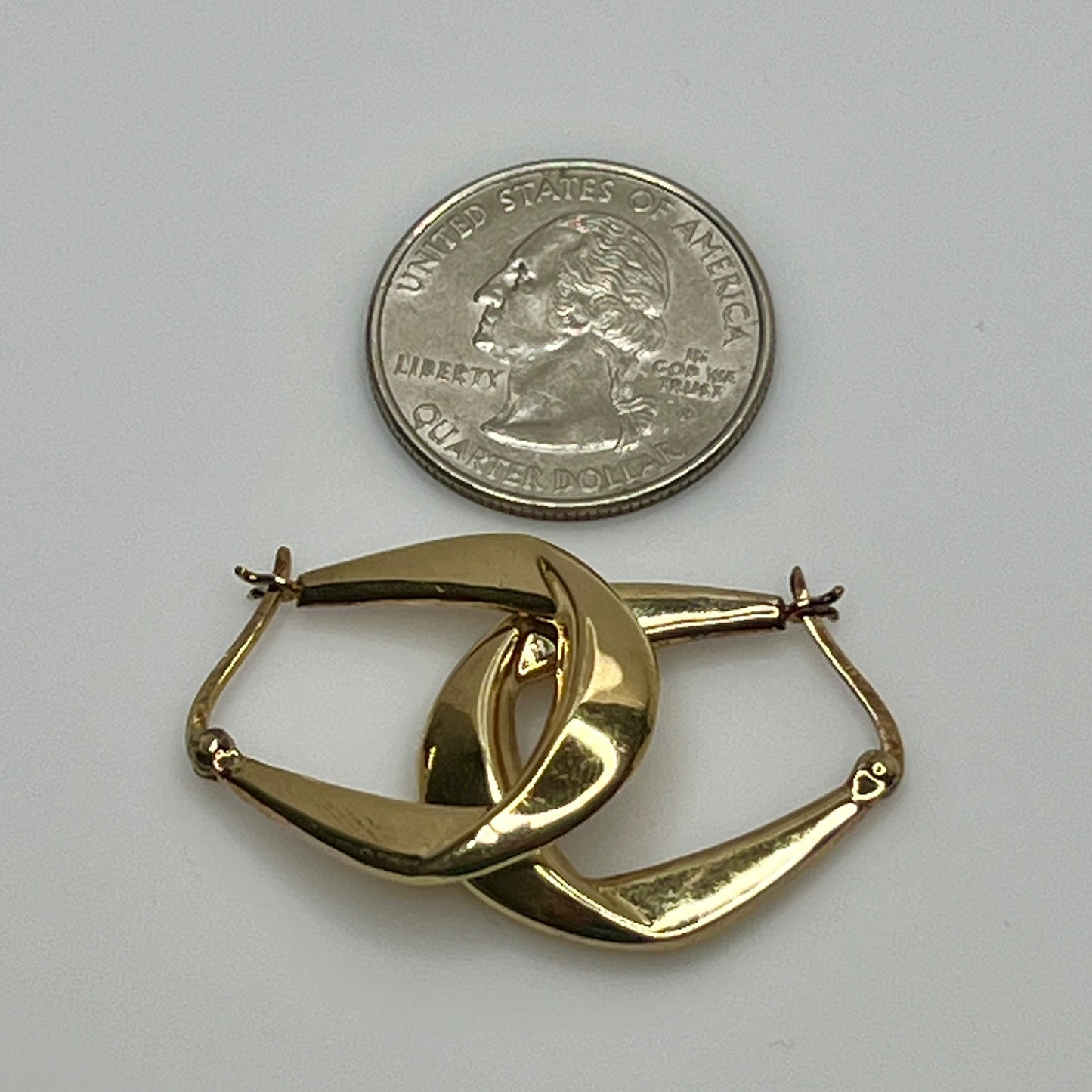 Danecraft stamped gold over silver earrings in excellent condition