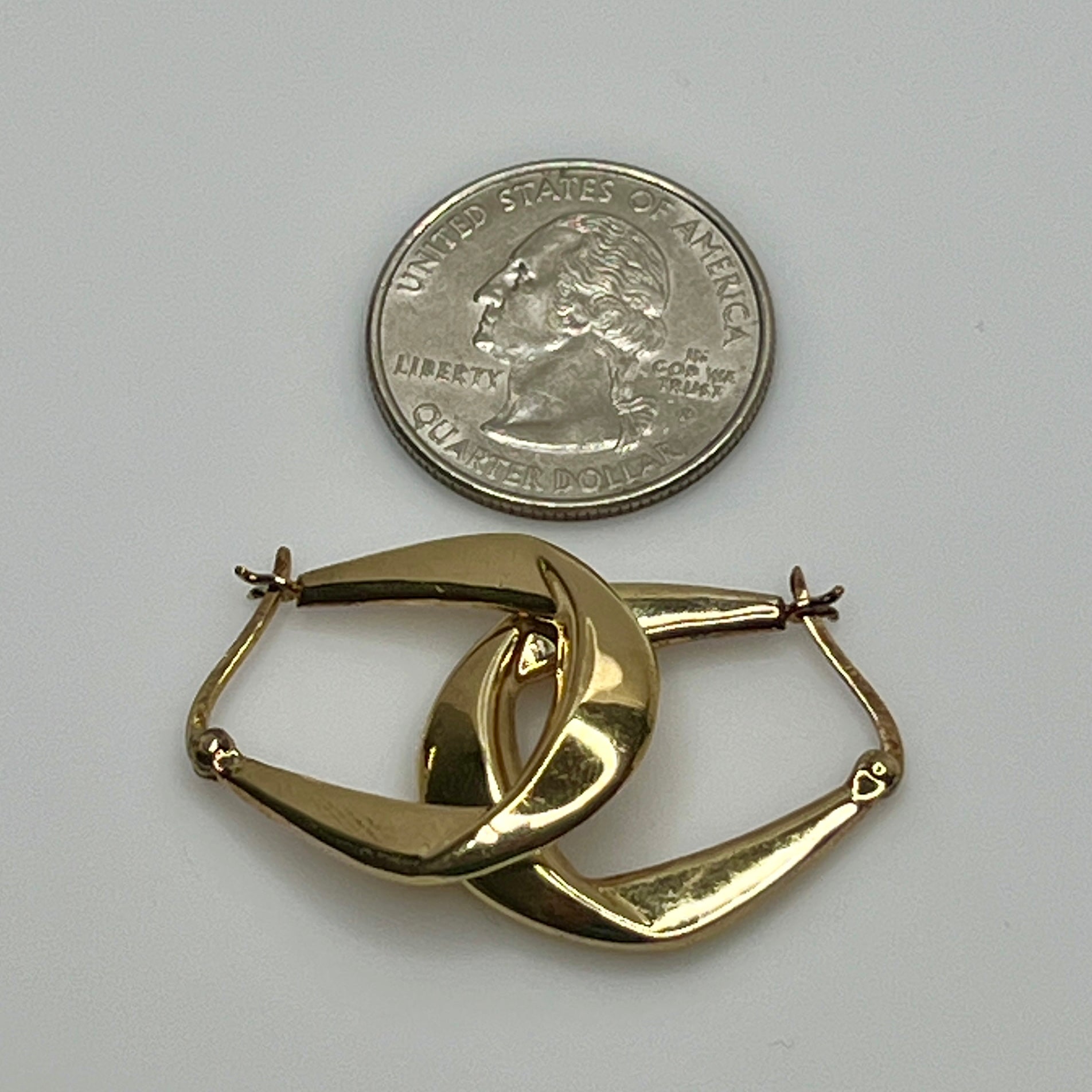 Danecraft stamped gold over silver earrings in excellent condition