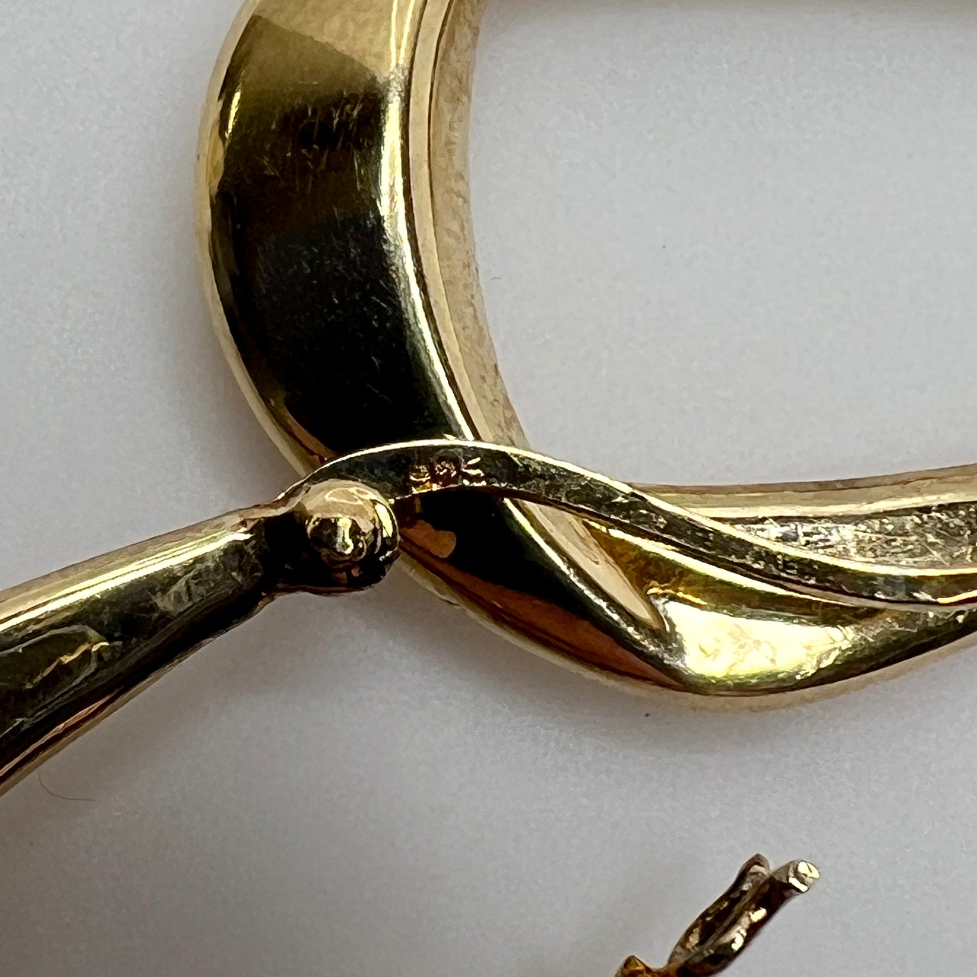 Vintage 925 sterling silver hoops with 24K gold plating