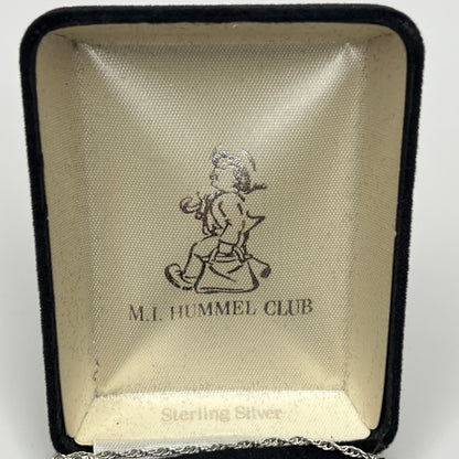 1990 M.I. Hummel Club necklace in original black velvet Goebel box