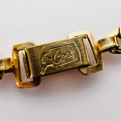 Signed Coro Pegasus fold over clasp detail