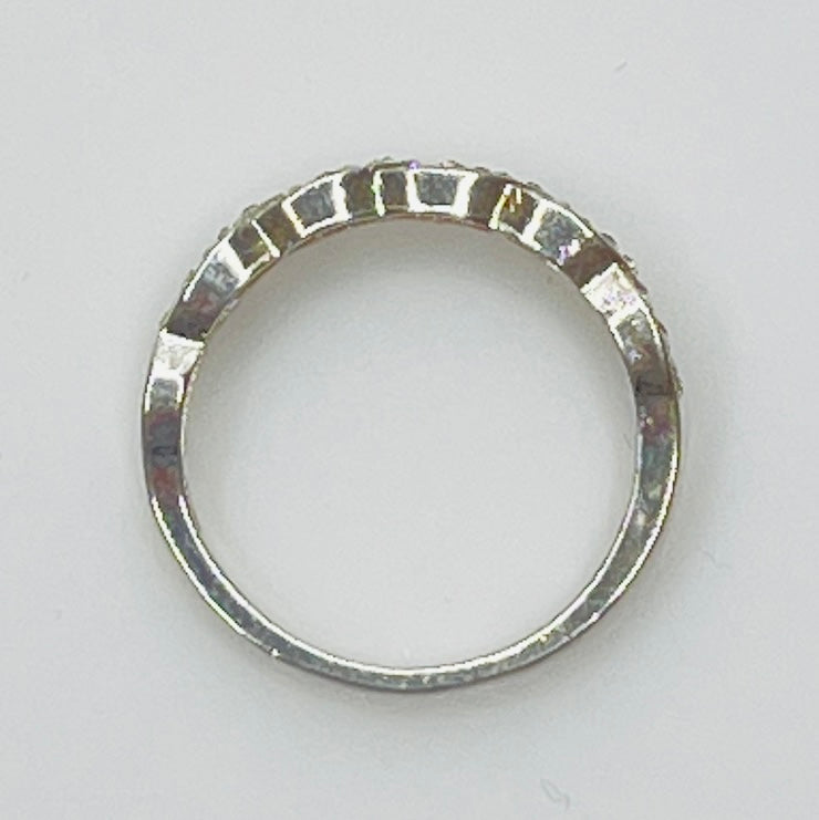 Sterling silver braided eternity ring