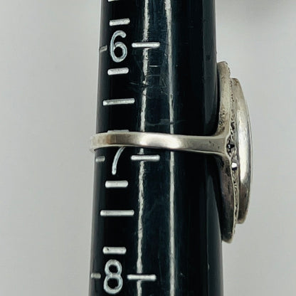 Sterling silver black onyx and marcasite ring o ring sizer