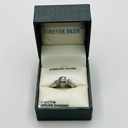 Ring in branded Forever Bride box with 1/10 CTTW diamond label