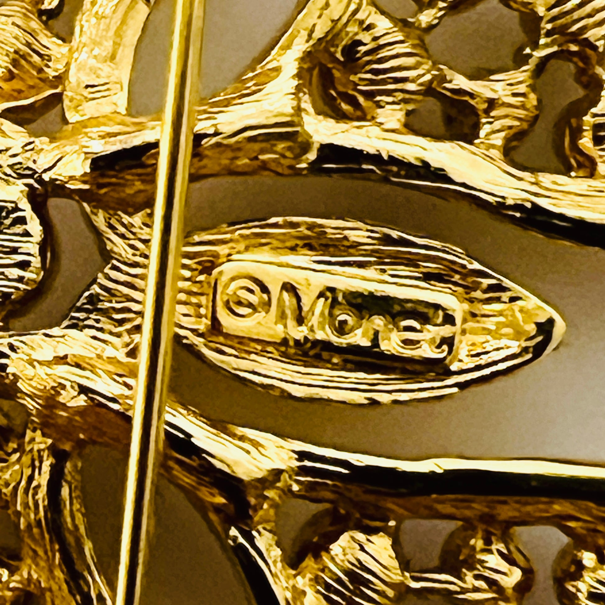 Gold butterfly brooch signed Monet vintage jewelry