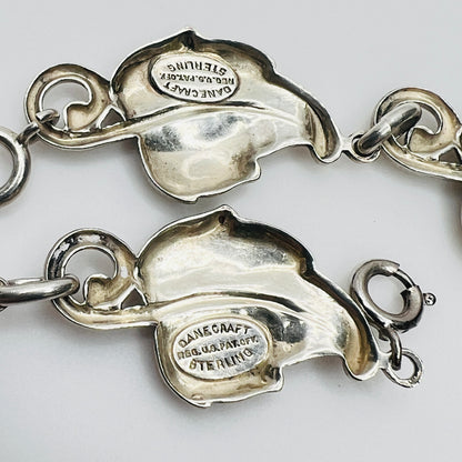 Danecraft sterling signature stamp on leaf link