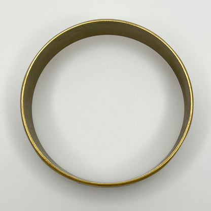 Vintage brass bangle with elephant and mother of pearl inlay