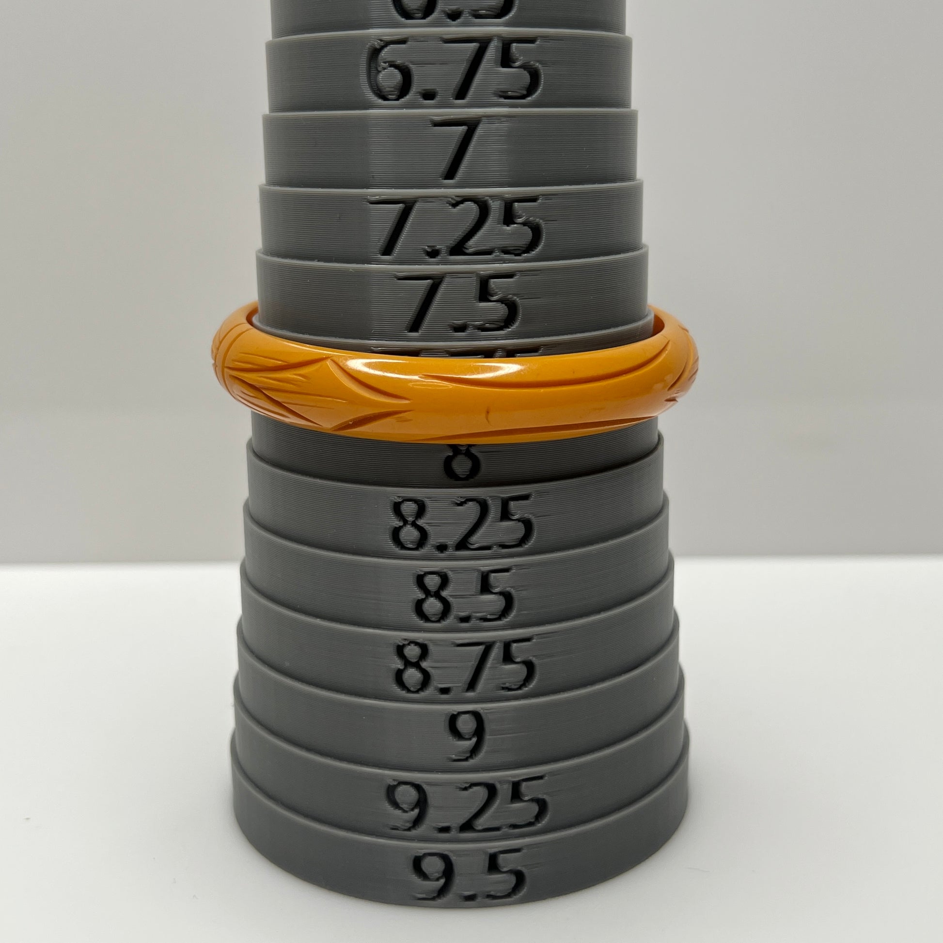 Carved Art Deco Bakelite bangle, ½ inch wide, size 7.75