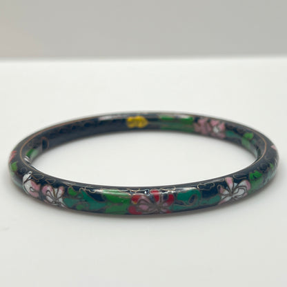 Close-up of cloisonné detail with gold wire outlines