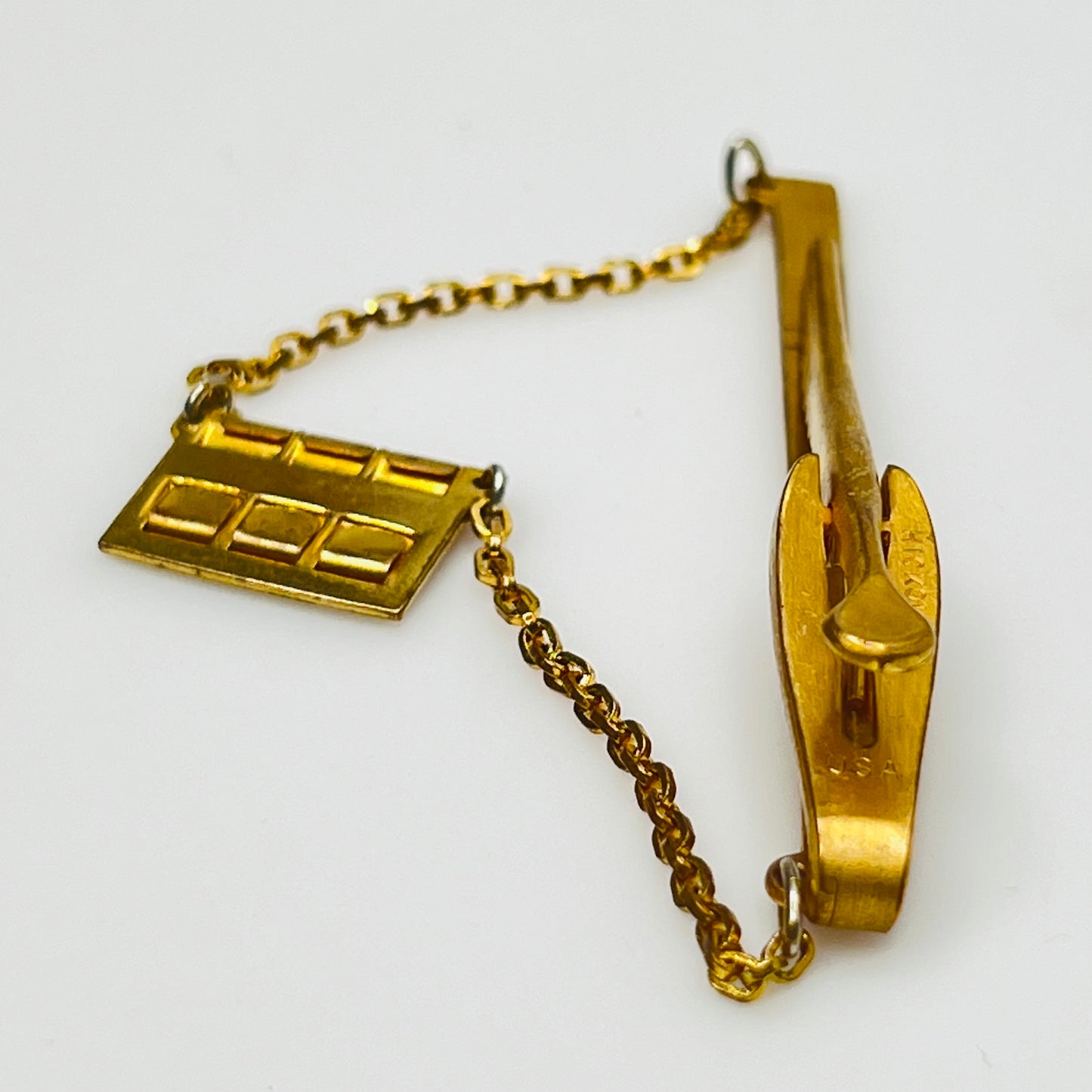 Reverse side of signed Hickok tie bar