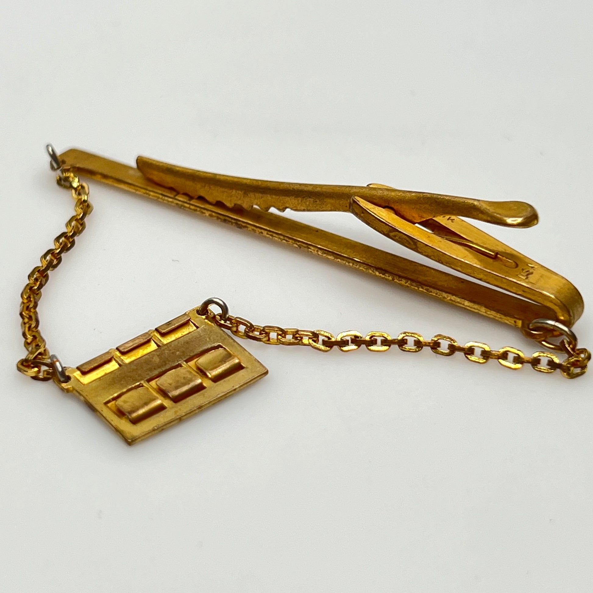 Reverse side of signed Hickok tie bar