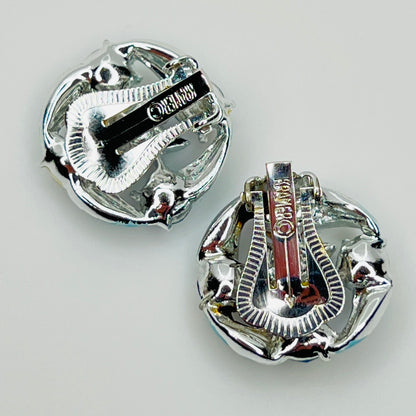 Back view of clip earrings showing Kramer mark
