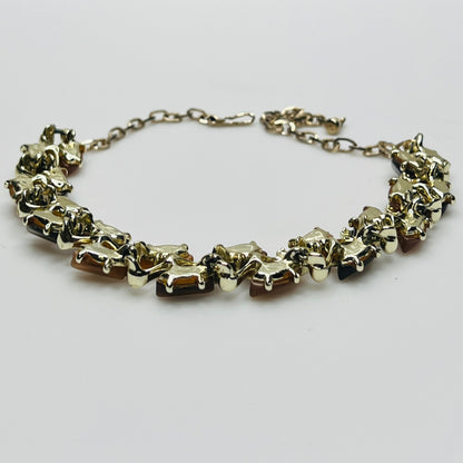 1950s gold-tone choker with shimmering details