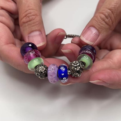 Sterling Silver Charm Bracelet – Trollbeads Pearl Flower Clasp