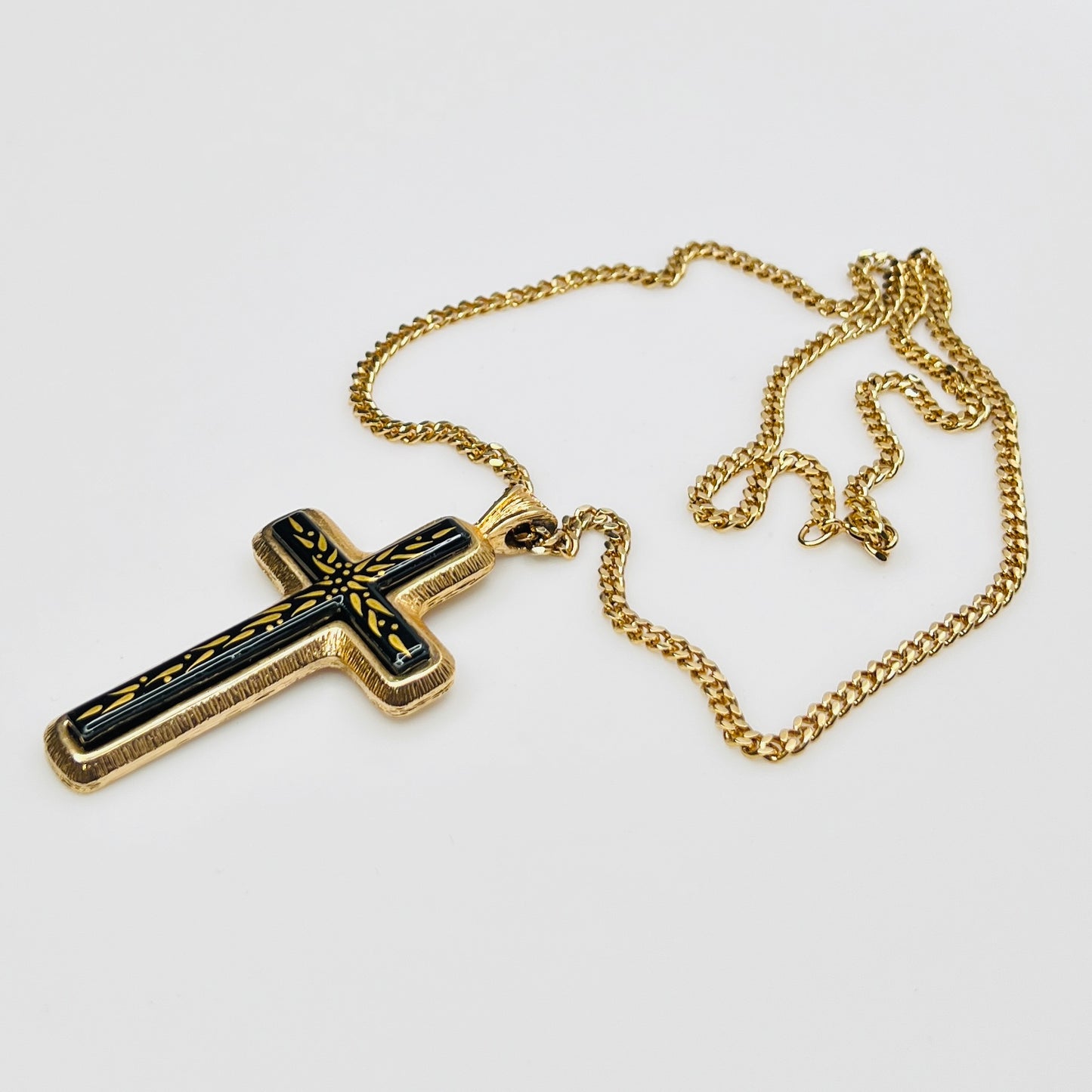 Vintage Sarah Coventry mythology cross necklace 1978 limited edition