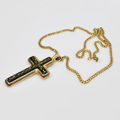 Vintage Sarah Coventry mythology cross necklace 1978 limited edition