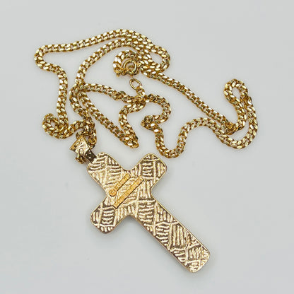 Vintage Sarah Coventry mythology cross necklace 1978 limited edition