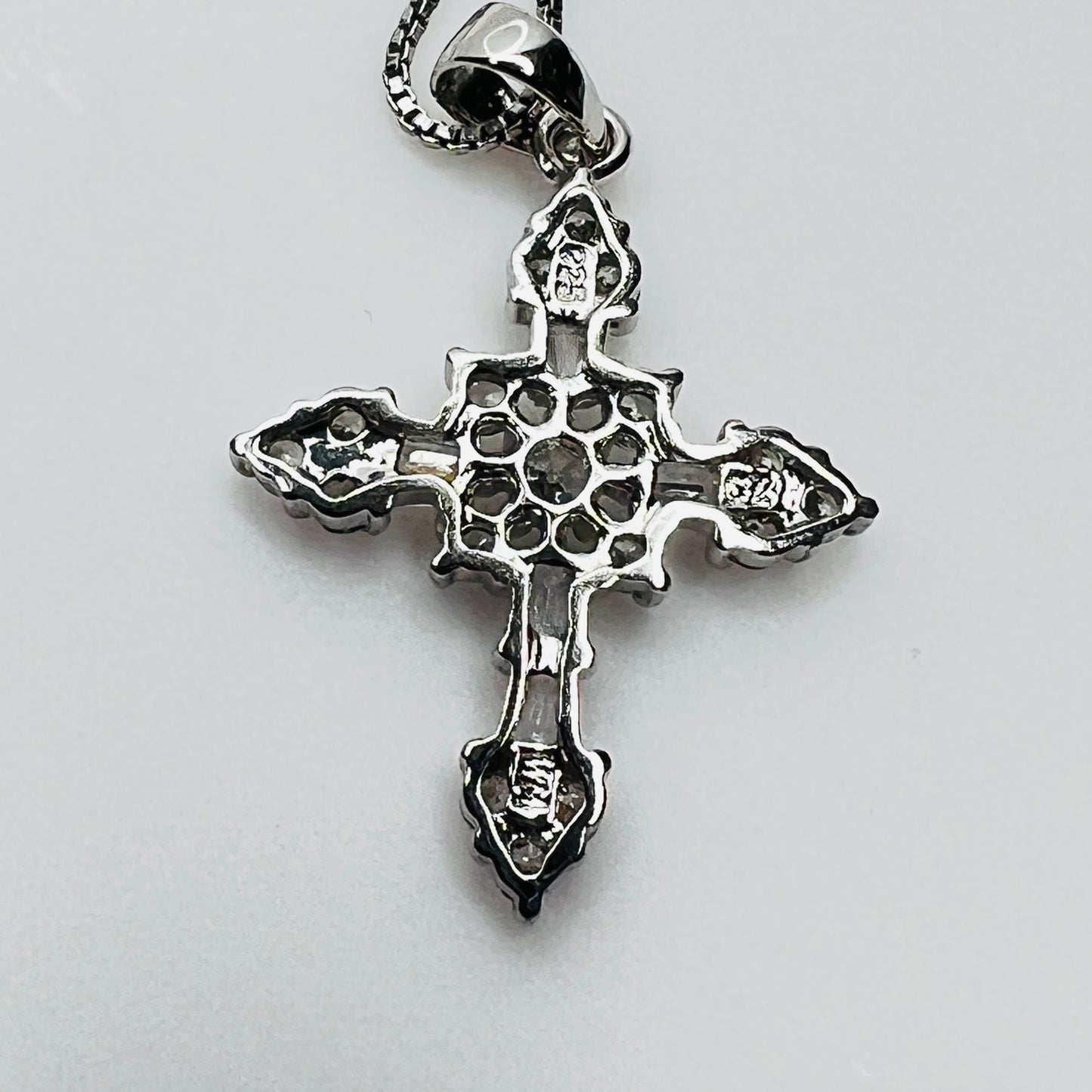 Reverse of pendant showing 925 and CZ stamps