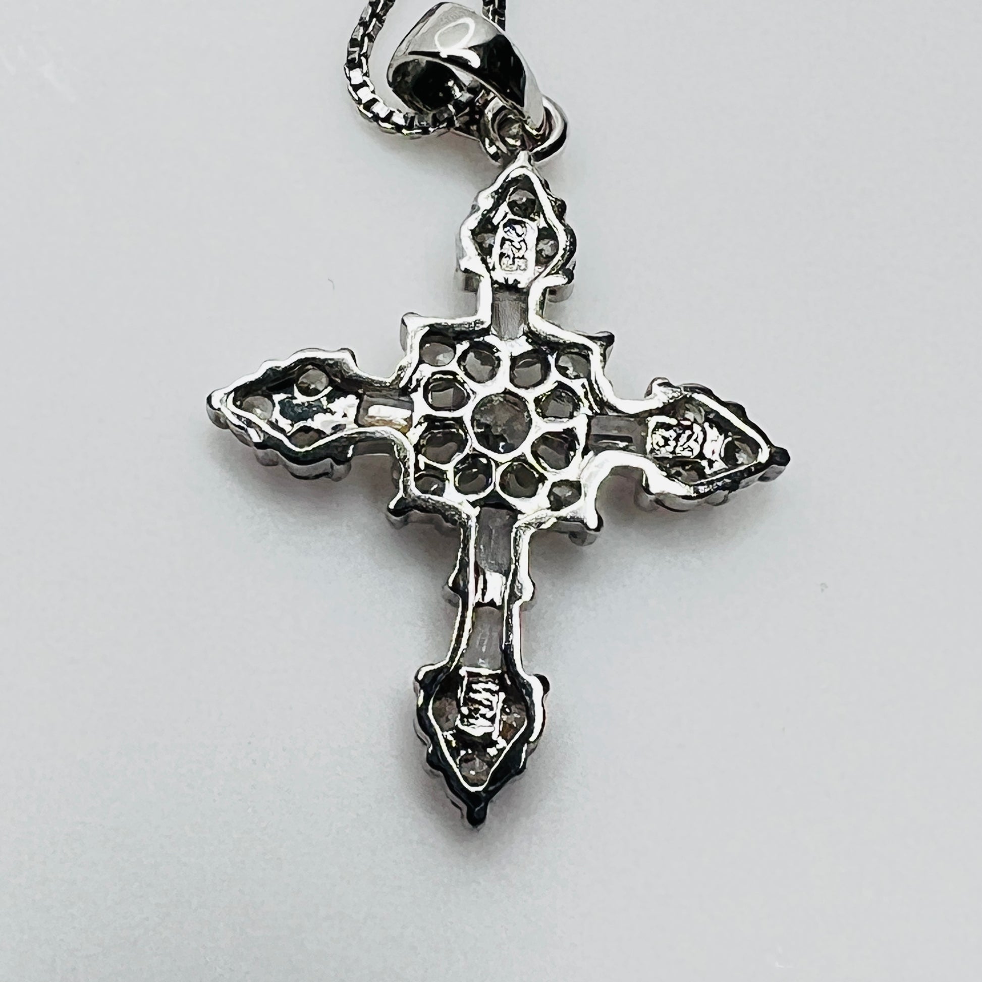 Reverse of pendant showing 925 and CZ stamps