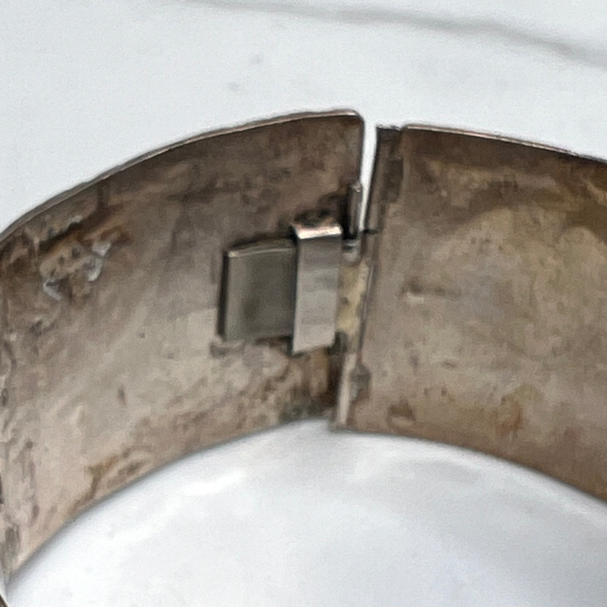 Vintage artisan sterling silver bracelet with Aztec Mayan Inca panel designs