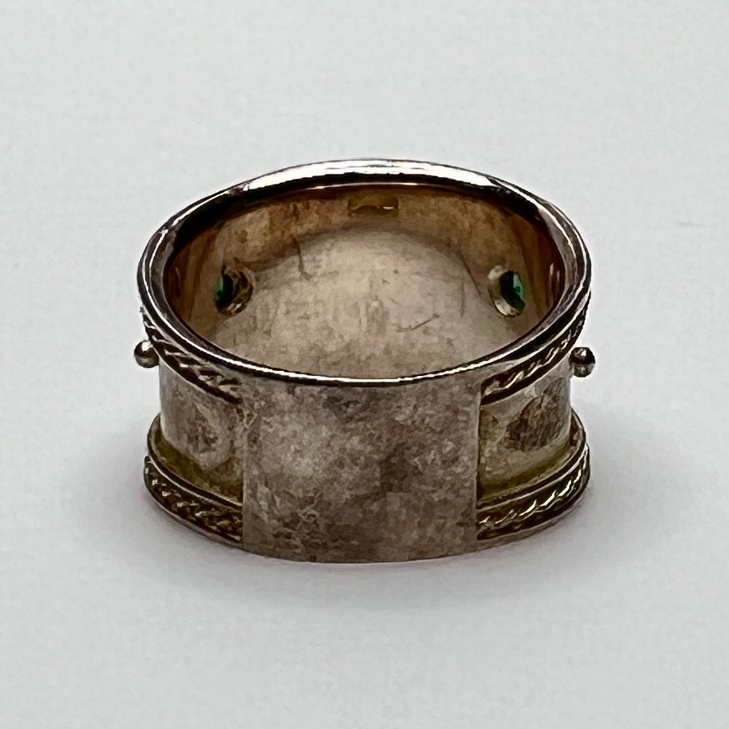 Inside of vintage silver ring stamped “Made in Ireland 925”