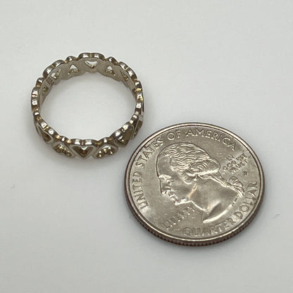 Vintage sterling silver infinity heart band ring size 6.5