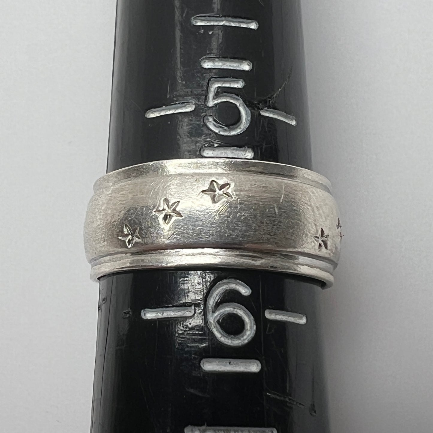 Ring on sizer showing size 5.5