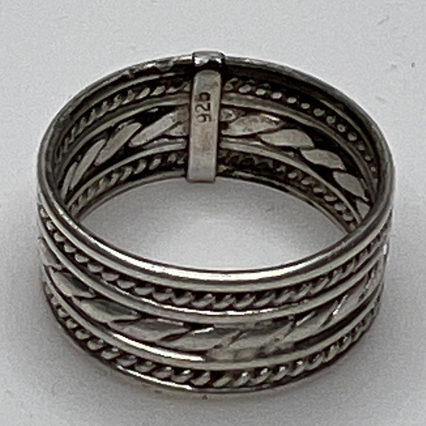 Interior view showing “925” stamp and construction details