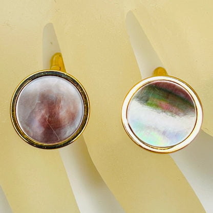 Men’s Abalone Cufflinks & Jade Tie Tack Set – Swank – 1960s Original Boxed Set