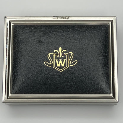 Men’s Abalone Cufflinks & Jade Tie Tack Set – Swank – 1960s Original Boxed Set