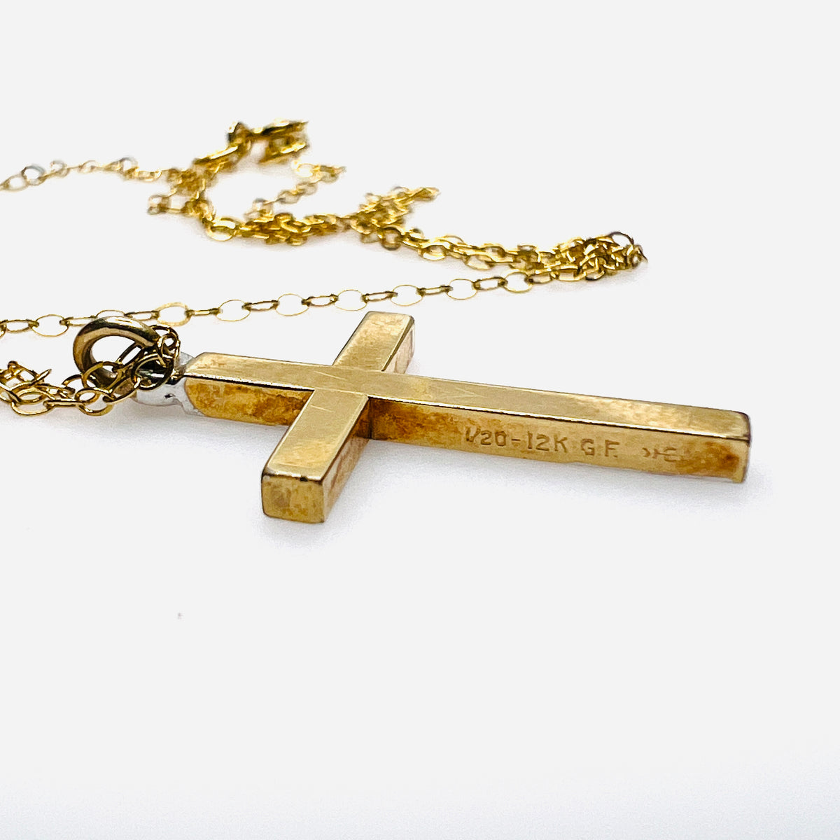 Carl-Art cross back stamped 1/20 12K GF with CA arrow maker's mark