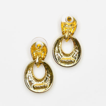 Signed Orion mark on reverse of vintage door knocker earrings