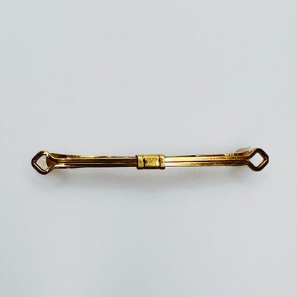 Vintage Krementz gold overlay collar bar clip style mens accessory