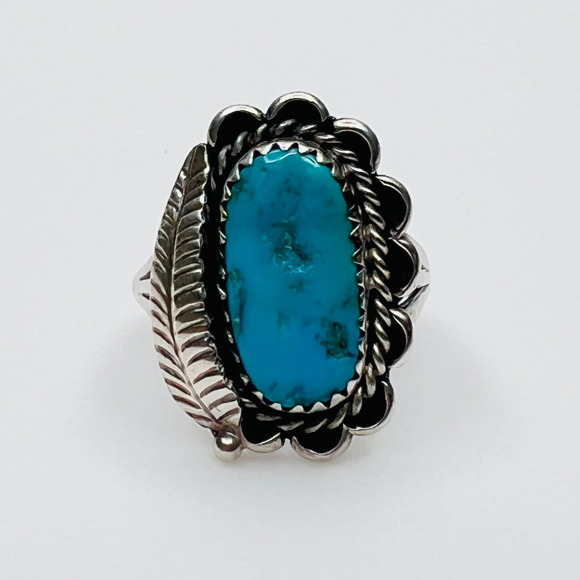 Vintage Native American sterling silver turquoise ring