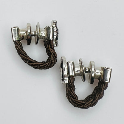 Side view wraparound cufflinks snap closure detail